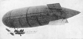 PATROLS OVER ENEMY LINES were carried out in 1914-15 by the British airship Beta