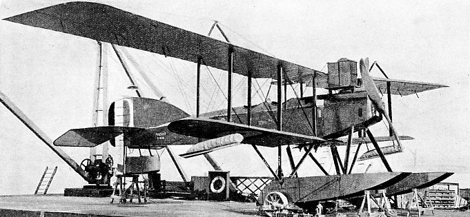 The Short seaplane with a 320 horse-power Sunbeam Cossack engine, carried a torpedo