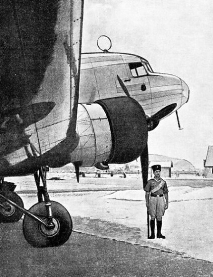 A POLISH AIR LINER at the end of its journey to Palestine