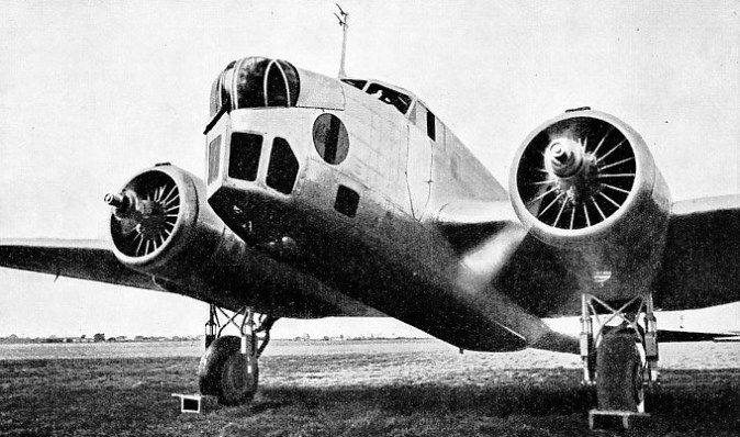 The wings of this Fiat B. R.20 are metal-covered, but fabric covering is used for part of the fuselage