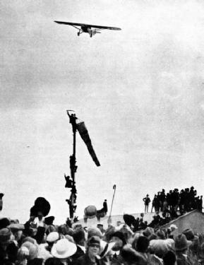 HUGE CROWDS WELCOMED LINDBERGH when he arrived at Croydon aerodrome