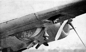 PETROL-PIPE DRUM fitted in the underside of the fuselage of an Armstrong Whitworth 23