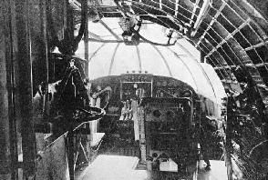 THE PILOTS’ CABIN of the Imperial Airways flying boat Cambria