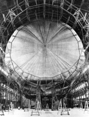 THE INTERNAL STRUCTURE of the R 101 consisted of fifteen main longitudinal members