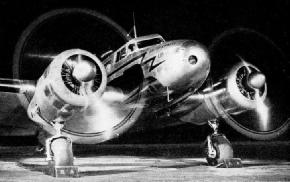 WARMING UP THE ENGINES of one of the Lockheed Electra aircraft of British Airways