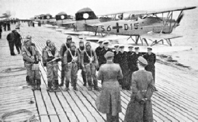 MANY FLOAT SEAPLANES are in use by the fleet air arm of the German air service