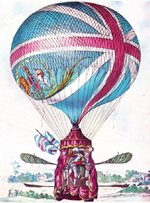 Lunardi’s second balloon, the largest hydrogen balloon in existence in 1785