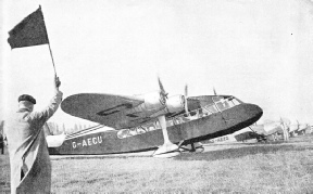 WAITING FOR THE STARTER’S FLAG in the King’s Cup Air Race in 1937