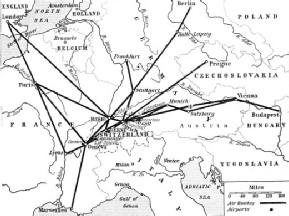 THE INTERNATIONAL AIR ROUTES TO AND FROM SWITZERLAND
