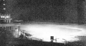 THE FLOODLIT LANDING FIELD at Croydon Airport