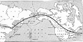 A FLIGHT ROUND THE WORLD in an official time of 8 days, 15 hours 51 minutes