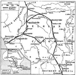 AIR ROUTES IN THE BELGIAN CONGO