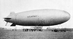 THE LARGEST NON-RIGID AIRSHIP IN AMERICA at the time of her building, in 1933, was the TC 13
