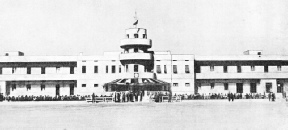 CONTROL TOWER at Basra Airport, one of the finest aerodromes in the East and an important point on the England to India air mail route