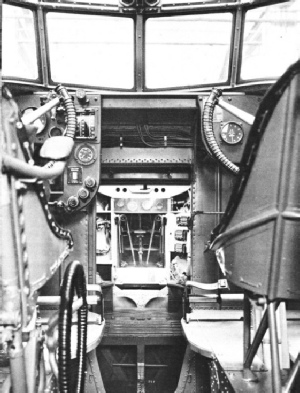 THE BOMB-AIMER’S POSITION in a Saro London flying boat