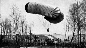 FIRST PRODUCED IN GERMANY by Major von Parseval and Captain Sigsfeld in 1896 the Drachen was a sausage-shaped balloon