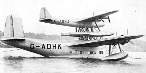 TWO SEPARATE UNITS comprise the Short-Mayo composite aircraft