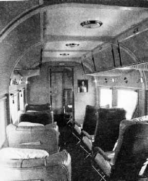 THE LUXURIOUS INTERIOR of one of the air liners used by South African Airways