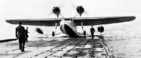 An R.A.F Saro Cloud being taxied on to the slipway