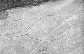 EARTHWORKS IN SOMERSET seen from the air