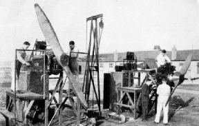 AIRCRAFT ENGINES IN TEST CRADLES at Brooklands