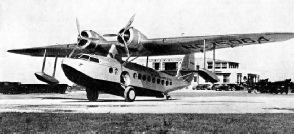 AMPHIBIAN FLYING BOATS are particularly useful on some of the Pan American routes