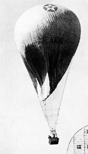 THE BALLOON IN FLIGHT during the test of instruments for use in the United States stratosphere flight of 1935