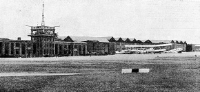 RED AND WHITE SIGNS, or black and white signs, of inverted V section are used to mark parts of an aerodrome which are unsuitable for landing