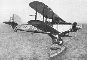 FAIREY SEAL IN FLIGHT ABOVE H.M.S. COURAGEOUS