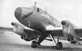 A SWISSAIR PASSENGER MACHINE equipped with Lorenz radio apparatus for making blind approaches to an aerodrome