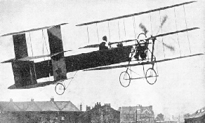 TRACTOR TRIPLANE, in which A V Roe made successful flights in London in 1909