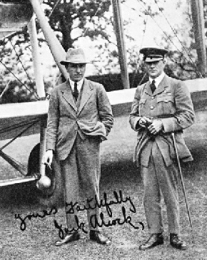 THE FIRST NORTH ATLANTIC FLIERS were Captain John Alcock and Lieutenant Arthur Whitten Brown