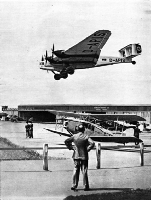 A GERMAN JUNKERS G38 AIR LINER arriving at Croydon Airport