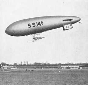 AN AEROPLANE FUSELAGE served as the car on the early Sea Scout type of airship