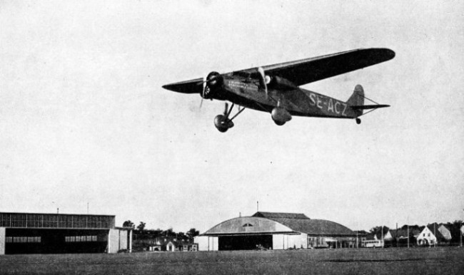 The Varmland preparing to land at Bulltofta, the airport for Malmo