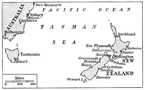 THE DISTANCE FROM NEW ZEALAND TO AUSTRALIA is about 1,300 miles