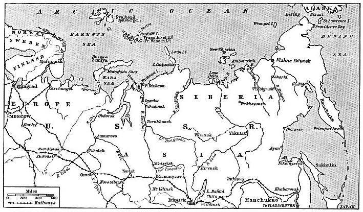 TERRITORY OF THE U.S.S.R. is bordered by the Arctic Ocean