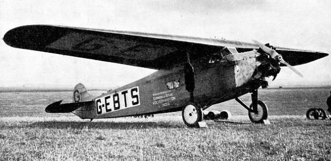 the high-wing Fokker F.VII Princess Xenia