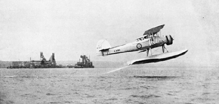 A FAIREY SWORDFISH taking off for its half-hour acceptance trials