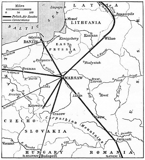 Polish air routes