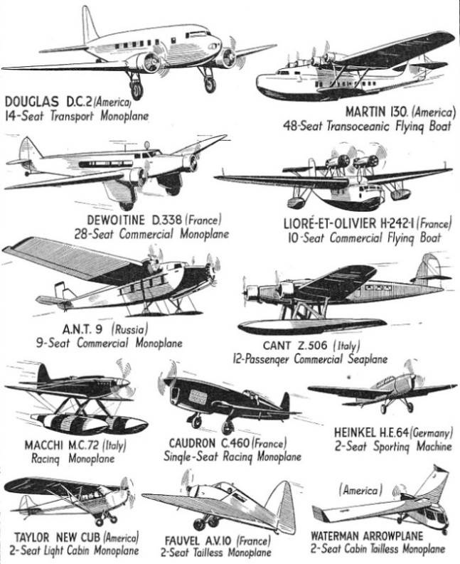 Representative Types of Continental and American Aircraft - 1