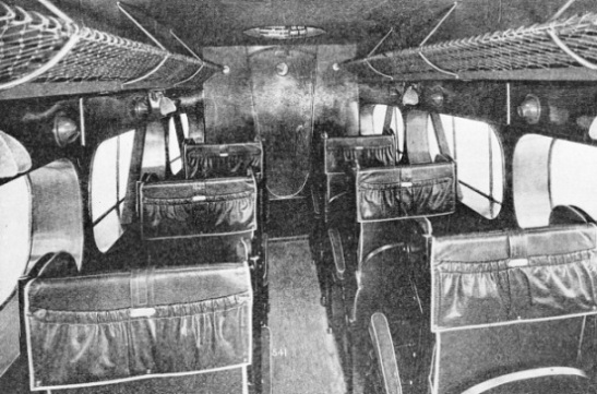CABIN OF A D.H.86B BIPLANE used on the Railway Air Services
