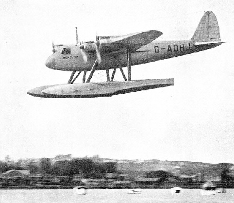 THE MERCURY IN FLIGHT during its tests at Rochester, Kent