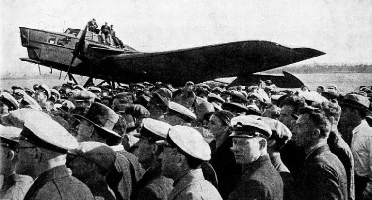 AT THE COMPLETION OF A FLIGHT OF NEARLY 15,000 MILES round the U.S.S.R. in 1937