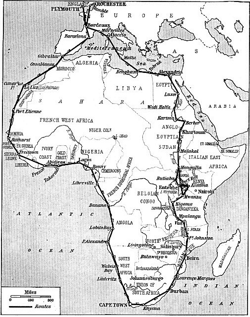 THE AFRICAN COAST was virtually encircled in Sir Alan Cobham’s flight