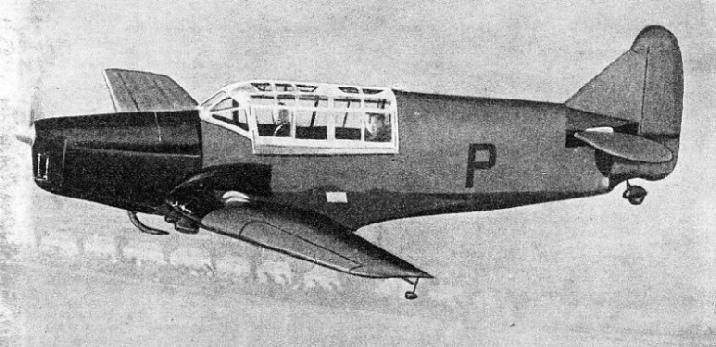 This Hendy Heck is equipped with such devices as Handley Page slots and flaps