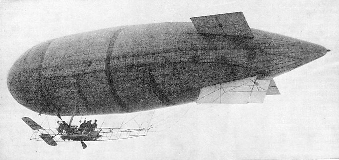 PATROLS OVER ENEMY LINES were carried out in 1914-15 by the British airship Beta