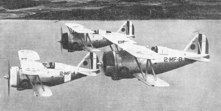 SINGLE-SEAT GRUMMAN FIGHTERS used for deck landings on American aircraft carriers