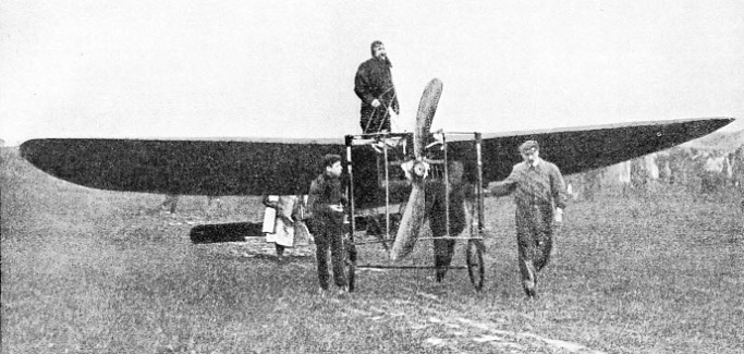 Louis Bleriot in his Monoplane