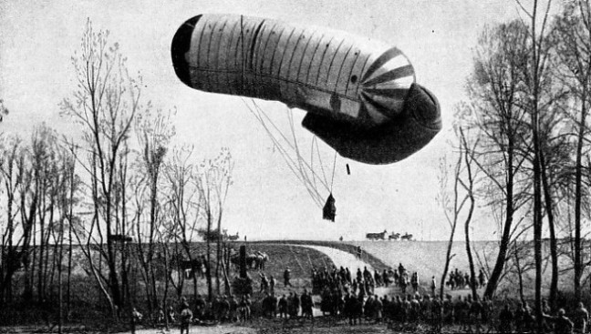 FIRST PRODUCED IN GERMANY by Major von Parseval and Captain Sigsfeld in 1896 the Drachen was a sausage-shaped balloon